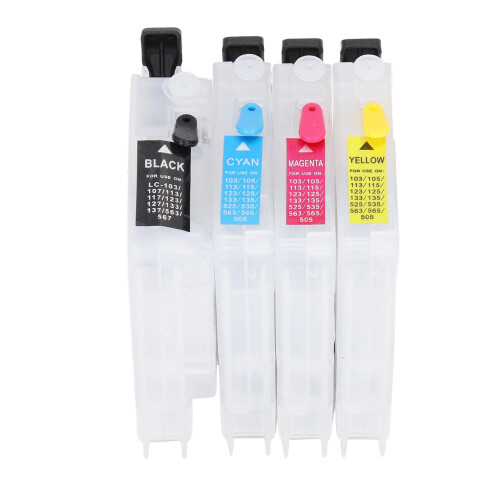 Wiederbefüllbare Tintenpatrone 4 Farben für LC103 | Langlebiger Dauerchip 2