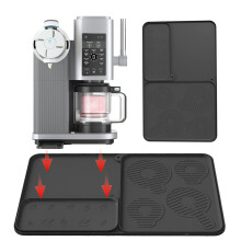 Food Grade Elastomer Kitchen Mat Multiple Functional as-Black
