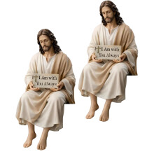 Religious Resin Christ Statue Hand Painted With-B 2pcs