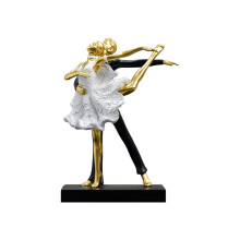 Dancing Ballet Couple Figurines Ballerinas Statue Resin-Agold