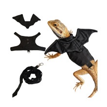 Bearded Dragon Winter Clothes Outdoor Walking Costume Pet-Black