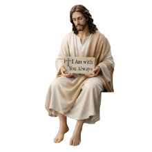 Hand Painted Resin Christ Statue Desk Companion Car-A 1pcs
