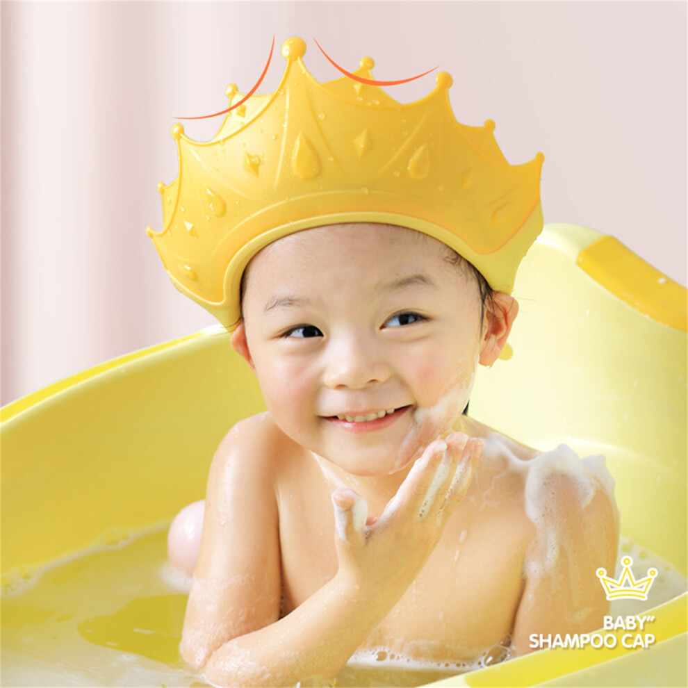 Adjustable Crown Silicone Baby Bath Cap