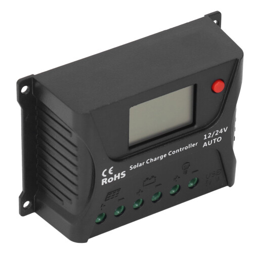 10A PWM Solar Charge Controller with USB, IP30, ABS Material