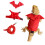 Comfortable Bearded Dragon Clothes Reptiles Harnesses-Red 1