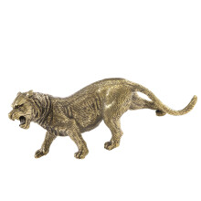 Gealterte bronzefarbene Maneater-Skulptur, östliches Design,