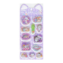 Stress Relief Glitters Shaker Sticker Lovely-Meow daily life