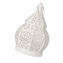 Lampe en fer creux doré, décoration de la maison, ornement-Blanc