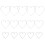 15Pcs Metal Heart Wire Hoops Silver for Wreaths Macrame Projects 1