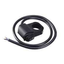 Black Motorbike Handlebar Mount Headlight Switch Cnc Aluminium