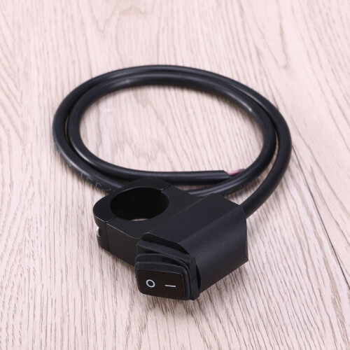 Black Motorbike Handlebar Mount Headlight Switch Cnc Aluminium 1