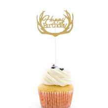 20Stk Goldene Glitzer Cake Topper Für Hochzeit Feier