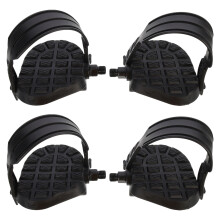 2Paires Pédales D’exercice Pour Fitness Indoor Noires