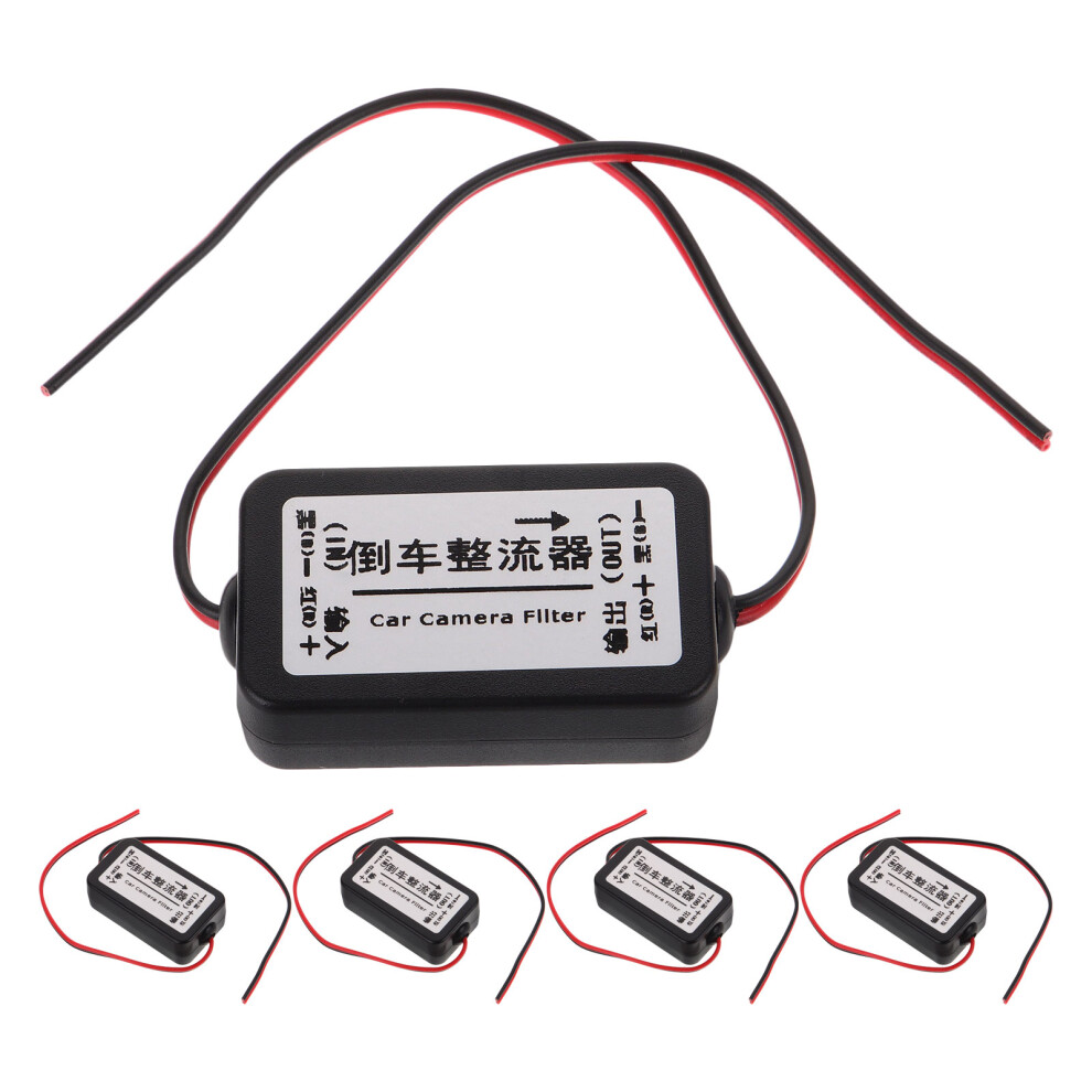 5Pcs Car Filter Rectifier With Capacitor Relay For Backup Camera Black 3723831170540