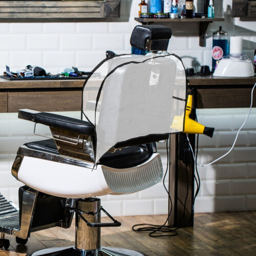 2Pièces Protection Chaise Coiffeur Plastique 2