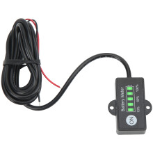 12V/24V Batteriemessgerät mit 5-LED wasserdicht IP65, automatische Erkennung