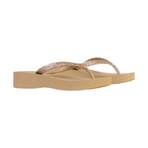 Ipanema Mesh Chic Flache Pantoletten - Beige/Glitzer Beige 2