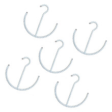 Set of 5 Smooth Surfaces Pearls Hook for Protecting-White