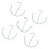 Set of 5 Smooth Surfaces Pearls Hook for Protecting-White 1
