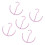 Multifunctional Pearls Coat Hook Pack of 5 with ABS-Pink 1