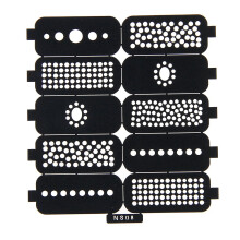 PVC Nail Art Stencil Sheet for Fast Pattern Application, Reusable Hollow Sticker NS08
