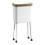 Modern Wheeled Trash Container Hygienic Indoor Solution-White 1