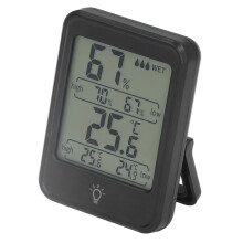 Digital Thermometer Hygrometer LCD Indoor/Outdoor, Compact 8x5.9cm