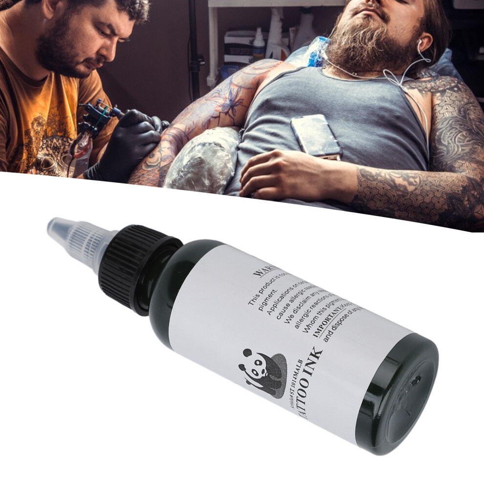 Green 60Ml Dark Tattoo Ink For Professional Artists, Bright & Fast-Color Retention