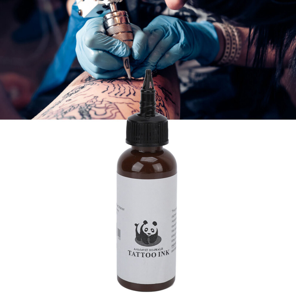 Brown 60Ml Dark Tattoo Ink For Skin-Friendly, Bright & Fast Coloring