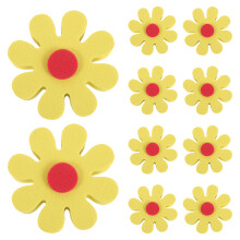 10Pcs Cute Yellow Eva Car Antenna Decoration Durable Exterior Styling