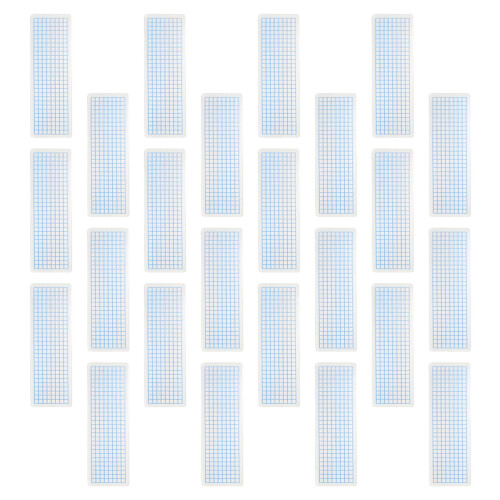 70Stk Blaue Washi Sample Boards Mit Raster, Dicken Ecken, PP