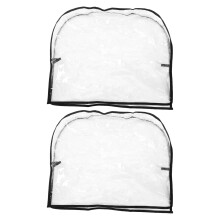 2Pcs Clear PVC Barber Chair Covers Waterproof Salon Chair Protectors