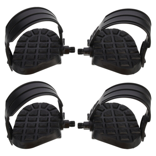 2Pairs Plastic Exercise Bike Replacement Pedals with Non-Slip Surface