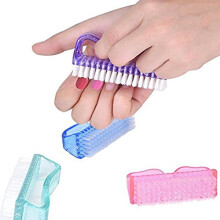 Nail Brush 4 Pack for Fingernails and Toenails, Deep Cleaning with Stiff Bristles, Easy Grip