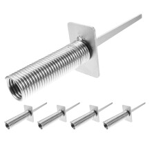 5Pcs Silver Football Flagpole Spring Ground Spike - Quick Setup Stake