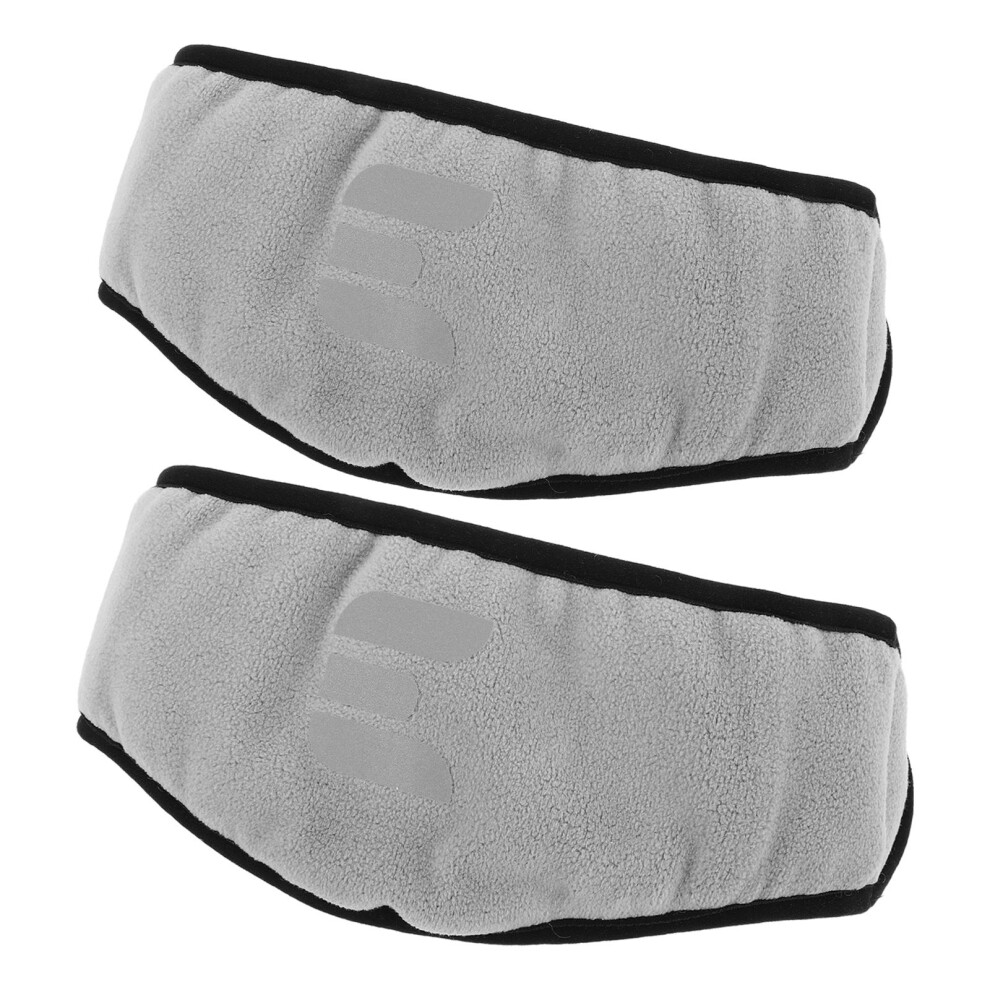 Supvox Grey 2Pcs Plush Ear Muffs Noise Protection Sleep Earmuffs Soft Comfort