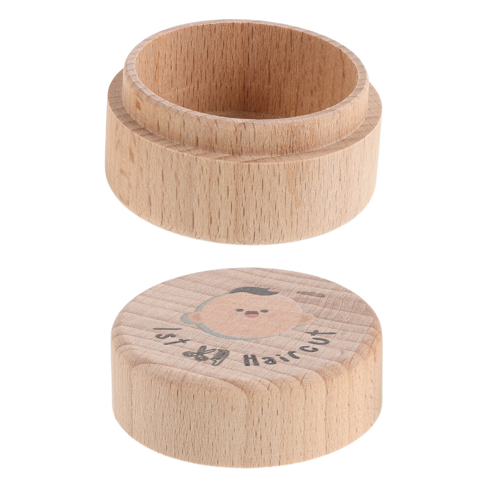 Wooden Baby Keepsake Box For Tooth And Hair Memory Storage Beige Iplusmile