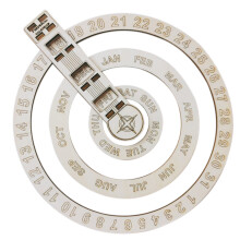 1Pc Creative Wooden Wall Calendar Circular Rotating DIY Home Decor