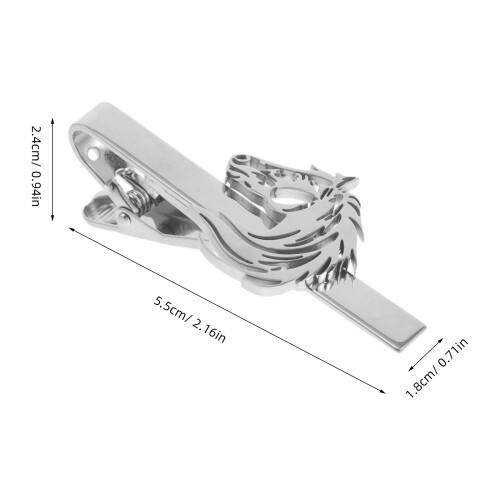 Clip Cravate Argent Tête Électroplacée 1
