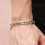 Silver Lovers Alloy Bracelet Elegant Twisted Chain Couples Bangle 7