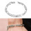 Silver Lovers Alloy Bracelet Elegant Twisted Chain Couples Bangle 8