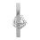 Clip Cravate Argent Tête Électroplacée 10