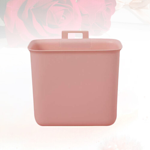 1Pc Pink Hanging Storage Basket Wall Mounted Storage Box for Home Use 1