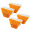 4Pcs Orange ABS Reflective Road Markers Double-Sided for Driveway Use 1