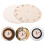 4Pcs Beige Wood Clock Dial Faces DIY Blank Round Wall Clock Craft Kits 6