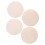4Pcs Beige Wood Clock Dial Faces DIY Blank Round Wall Clock Craft Kits 10