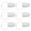 6Pcs White Plastic Flying Disc Holders with Metal Clips for Home Use 6