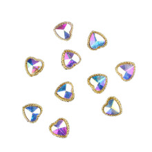 Nail Art Charms 3D Rhinestone Crystal Heart Decorations for Manicure and DIY Crafts