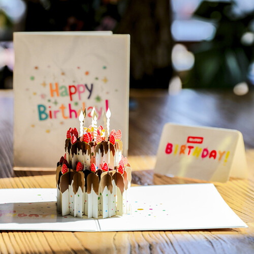 Carte Pop- Anniversaire Colorée Pour Vos 1