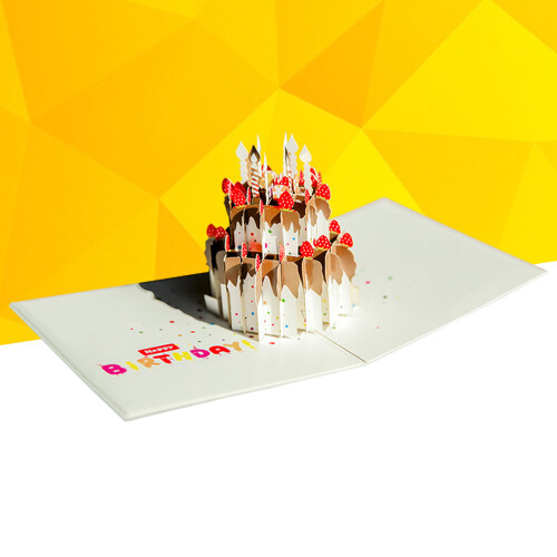 Carte Pop- Anniversaire Colorée Pour Vos 2
